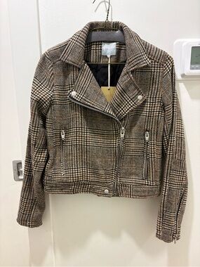 WEEKEND LA | Cropped Moto Jacket - Espresso